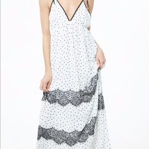 Polka Dot and lace maxi